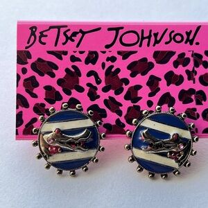 Betsey Johnson Skeleton Crocodile Earrings